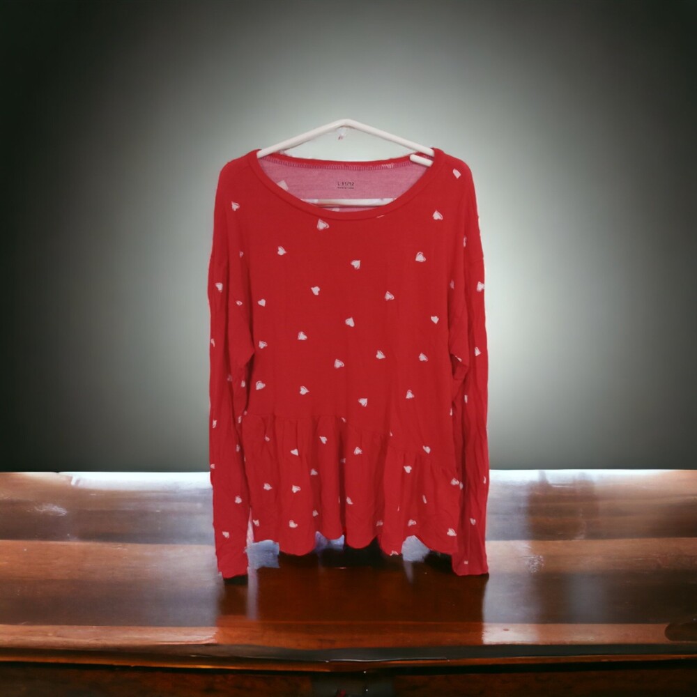 Maurices Valentine's Day Blouse Girls Large 11/12